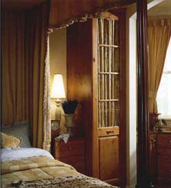Bedroom , Panarea tall glass panalled storage unit